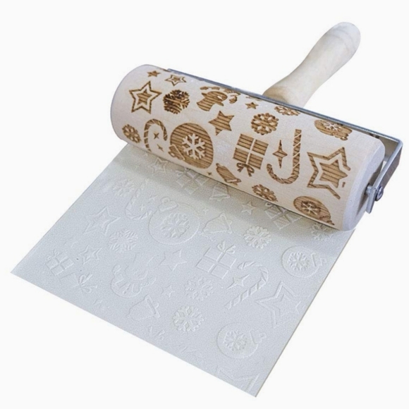 Christmas Baking Rolling Pin - Picture 4 of 8